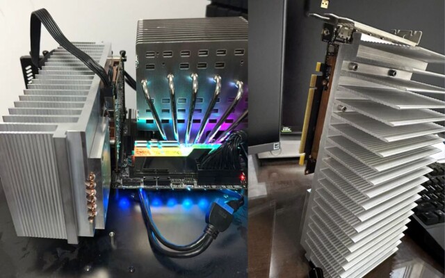 Entusiasta desenvolve RTX 4060 com sistema de resfriamento passivo e um colossal dissipador de 2,5 kg